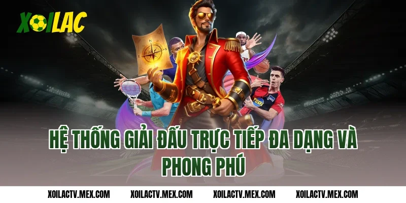 Hệ thống giải đấu Trực tiếp đa dạng và phong phú