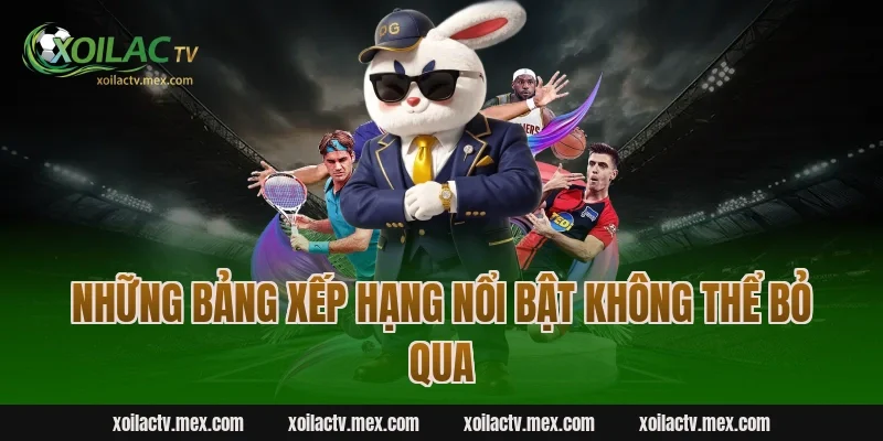 Những bảng xếp hạng nổi bật không thể bỏ qua